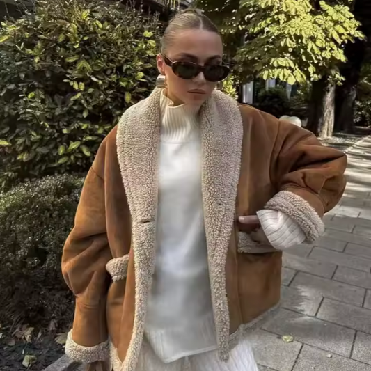 Hiverline ShearWarm — Veste Hiver en Daim & Laine Douce