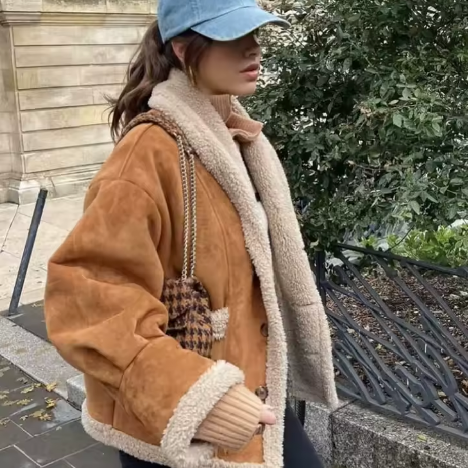 Hiverline ShearWarm — Veste Hiver en Daim & Laine Douce