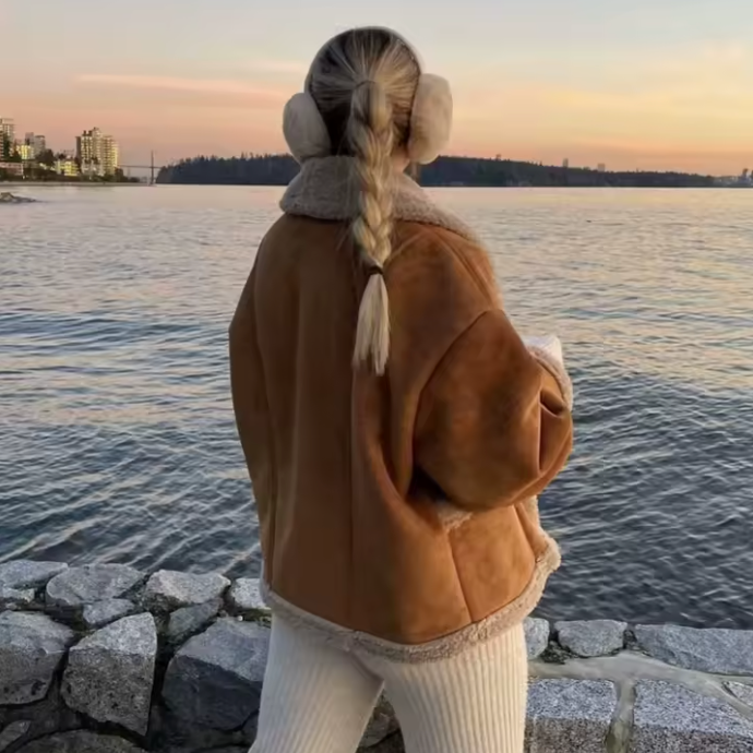 Hiverline ShearWarm — Veste Hiver en Daim & Laine Douce