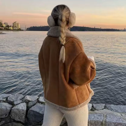 Hiverline ShearWarm — Veste Hiver en Daim & Laine Douce