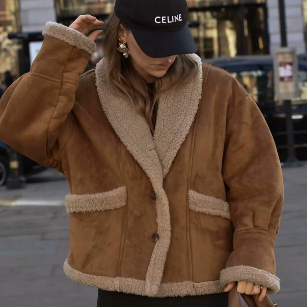 Hiverline ShearWarm — Veste Hiver en Daim & Laine Douce