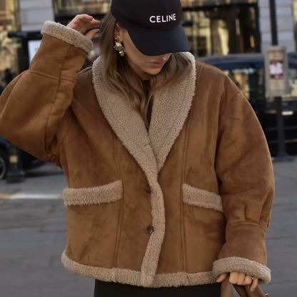 Hiverline ShearWarm — Veste Hiver en Daim & Laine Douce