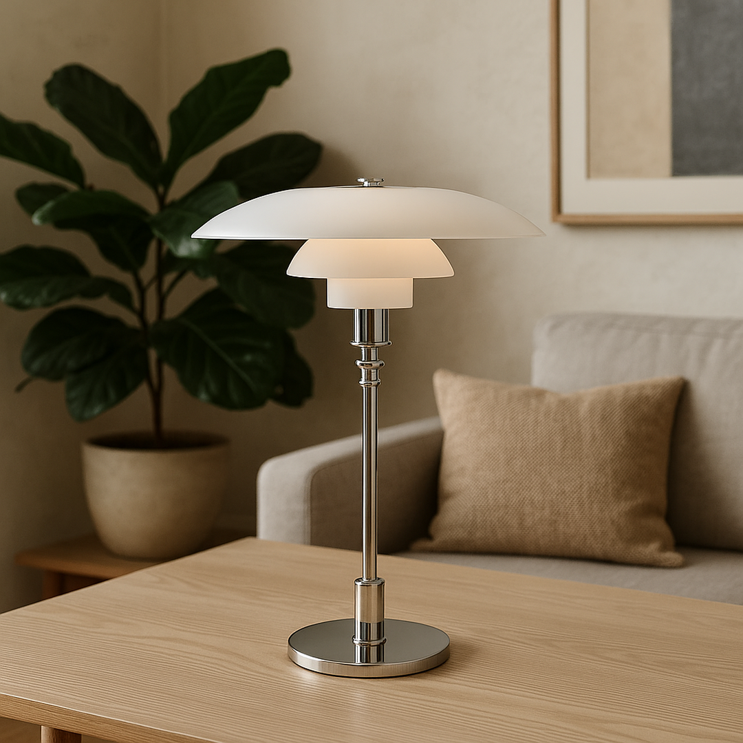 Lampe de Table LED au Design Élégant en Verre
