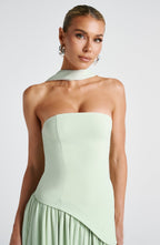Robe Longue Élegante Sans Manches pour Femmes Ajustée Fendue Formelle Soirée Mariage Invité Sophistiquée – Mya