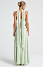 Robe Longue Élegante Sans Manches pour Femmes Ajustée Fendue Formelle Soirée Mariage Invité Sophistiquée – Mya