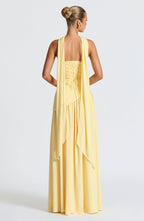 Robe Longue Élegante Sans Manches pour Femmes Ajustée Fendue Formelle Soirée Mariage Invité Sophistiquée – Mya