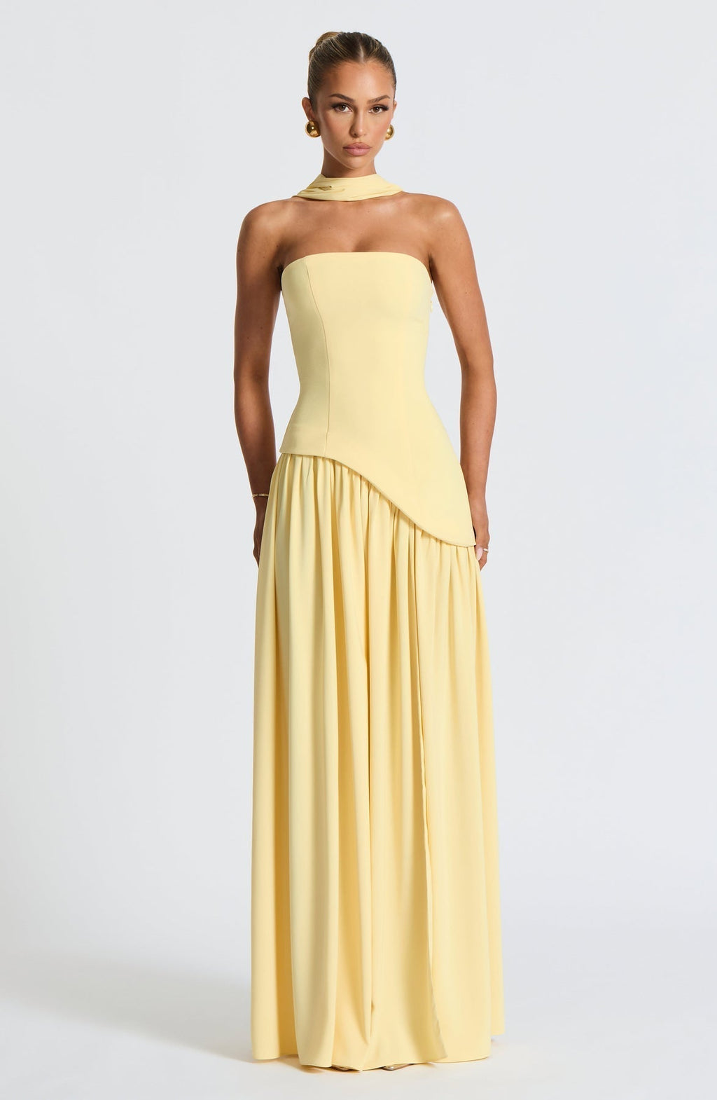 Robe Longue Élegante Sans Manches pour Femmes Ajustée Fendue Formelle Soirée Mariage Invité Sophistiquée – Mya