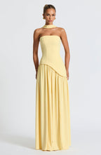 Robe Longue Élegante Sans Manches pour Femmes Ajustée Fendue Formelle Soirée Mariage Invité Sophistiquée – Mya
