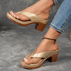 Orthopedische pantoffels met hak voor dames, open voorkant, enkelband, demping en ondersteuning, casual en elegant – Marilyn
