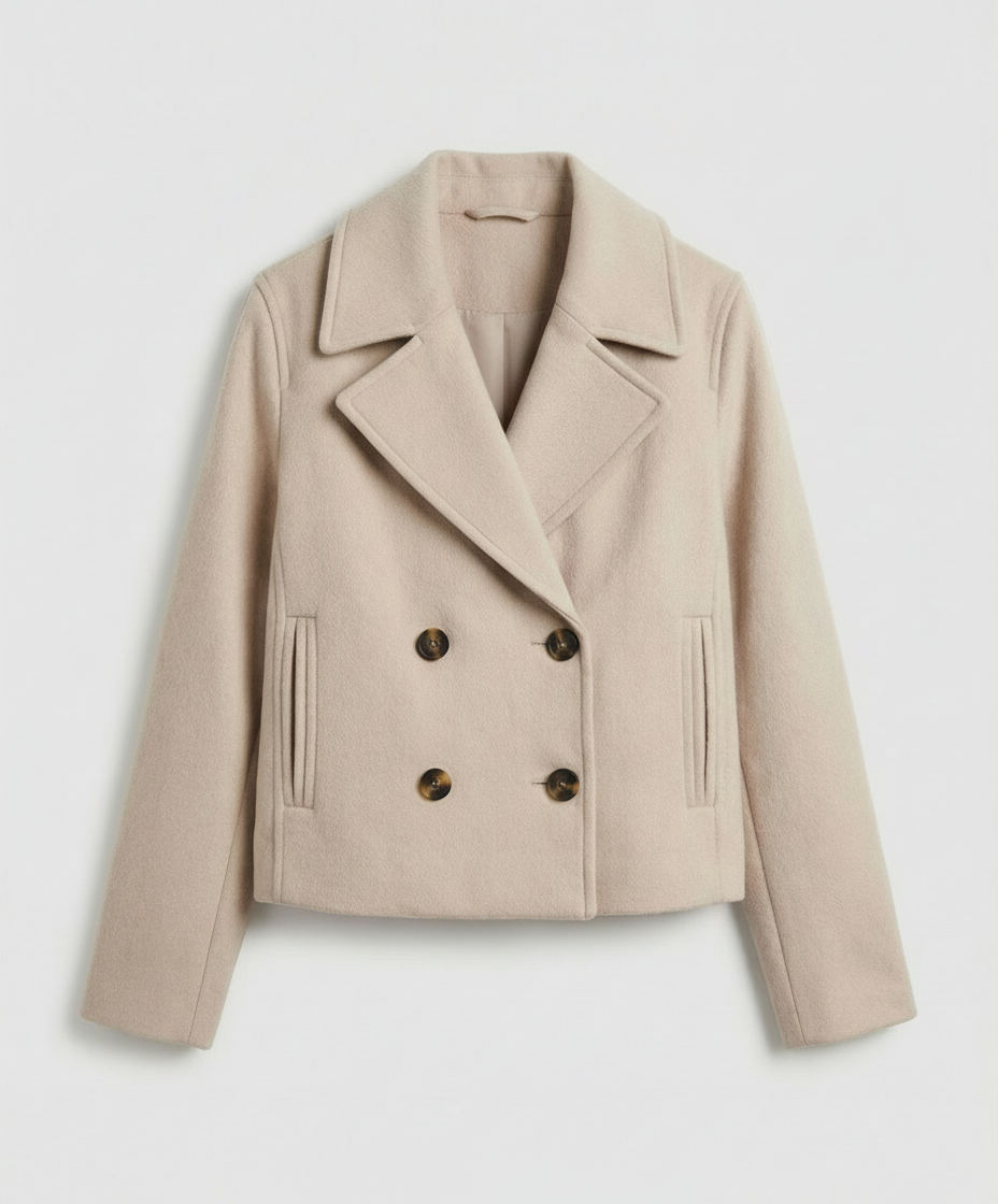 Veste Courte Femme à Double Boutonnage Avec Col à Revers - Heidi
