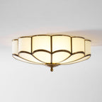 Plafonnier Encastré en Verre Forme Fleur Style Classique Élégant Salon Chambre