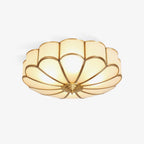Plafonnier Encastré en Verre Forme Fleur Style Classique Élégant Salon Chambre