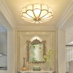 Plafonnier Encastré en Verre Forme Fleur Style Classique Élégant Salon Chambre