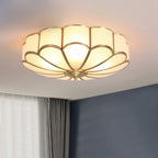 Plafonnier Encastré en Verre Forme Fleur Style Classique Élégant Salon Chambre