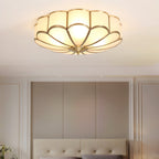 Plafonnier Encastré en Verre Forme Fleur Style Classique Élégant Salon Chambre