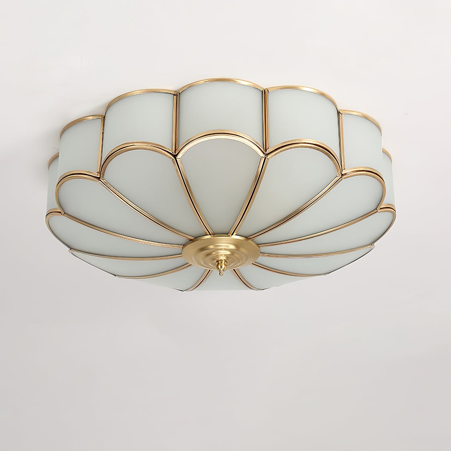 Plafonnier Encastré en Verre Forme Fleur Style Classique Élégant Salon Chambre