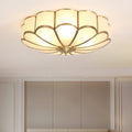 Plafonnier Encastré en Verre Forme Fleur Style Classique Élégant Salon Chambre