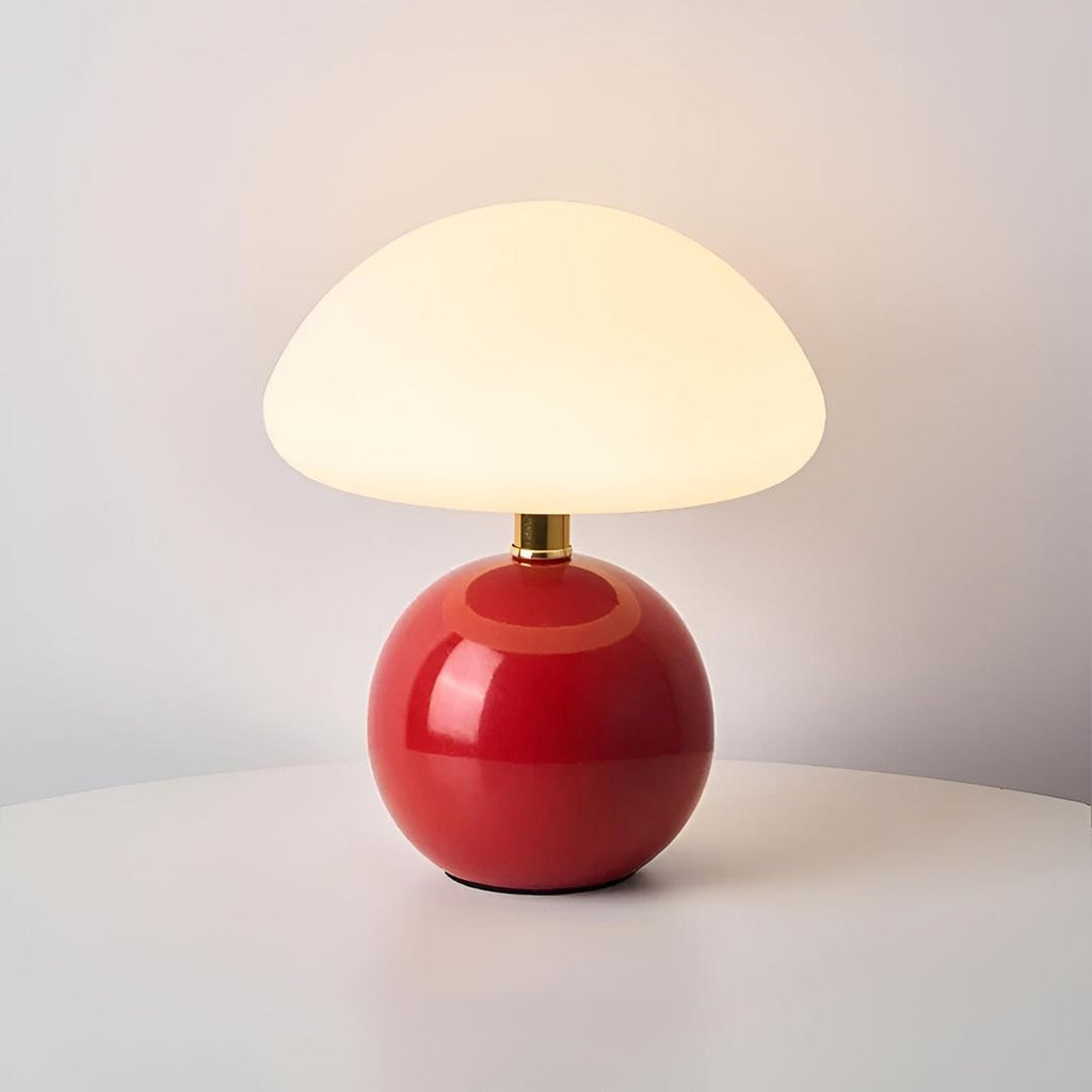 Cream Mushroom-Shaped Table Lamp - French Elegance for Your Home