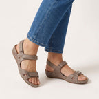 Orthopädische Komfort-Sandalen für Damen mit verstellbarem Riemen, offen, weiche Sohle, leicht, atmungsaktiv, Fußgewölbestütze, lässig, Strand, Sommer – Marineblau