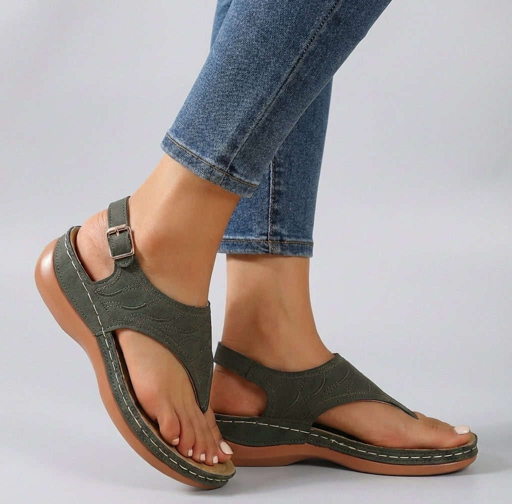 Sandali con Zeppa Donna Cinturino alla Caviglia Regolabile Design Aperto Leggeri Elevazione Comfort Supporto Casual Spiaggia Vacanze Estate – Camel Nude