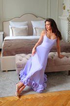 Robe de Mariage Sans Manches Midi pour Femme Silhouette Fluide Taille Définie Légère Polyvalente – Heather
