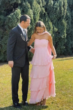 Ärmelloses, ausgestelltes Maxikleid für Damen – Hochzeitsgast, Gartenparty, Zeremonie, Abendgala – Odessa Rosé Puder