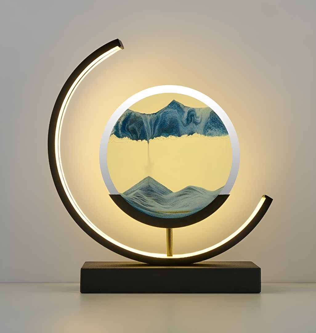 Lampe de Nuit LED avec Sable en Mouvement | Effet 3D de Sable Flottant