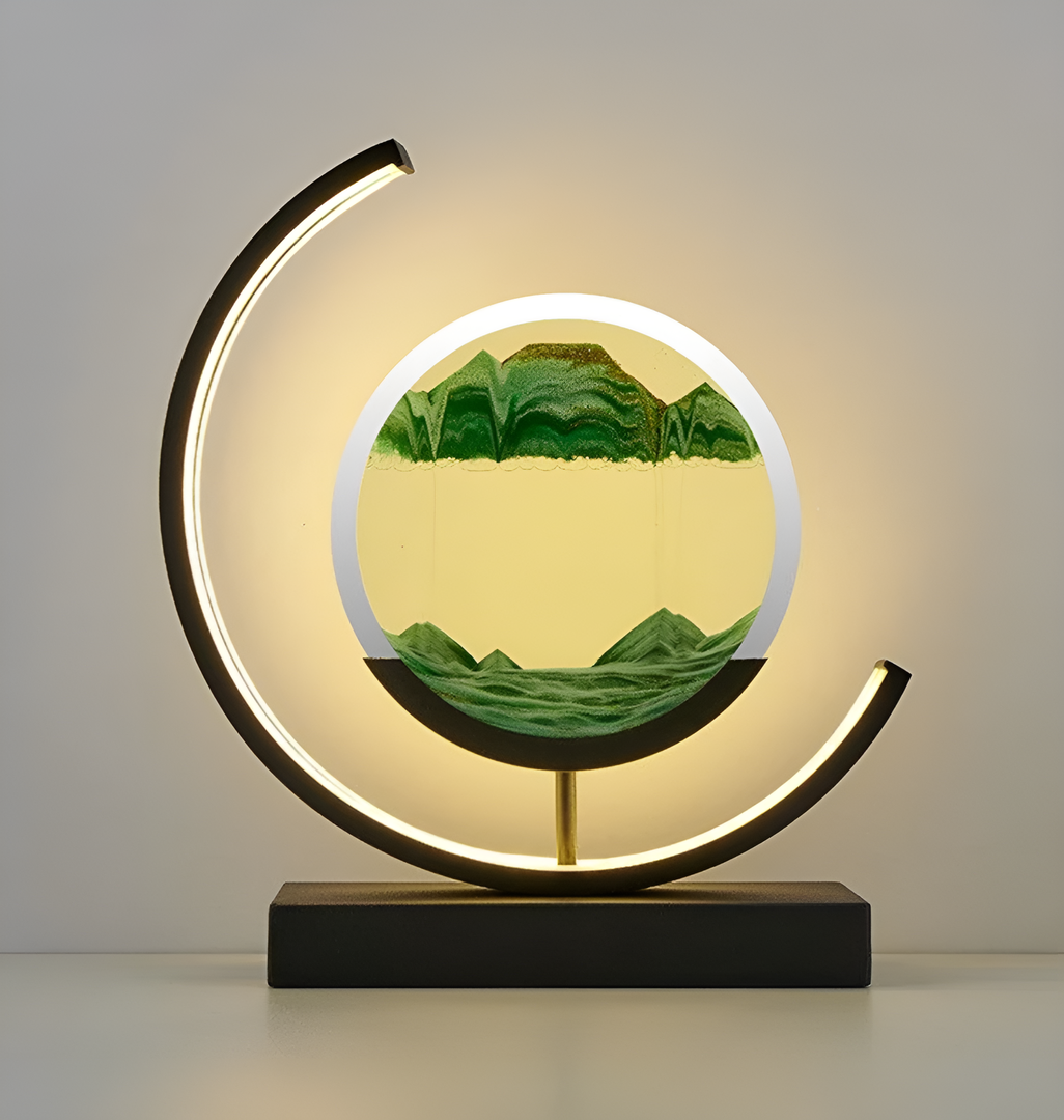 Lampe de Nuit LED avec Sable en Mouvement | Effet 3D de Sable Flottant
