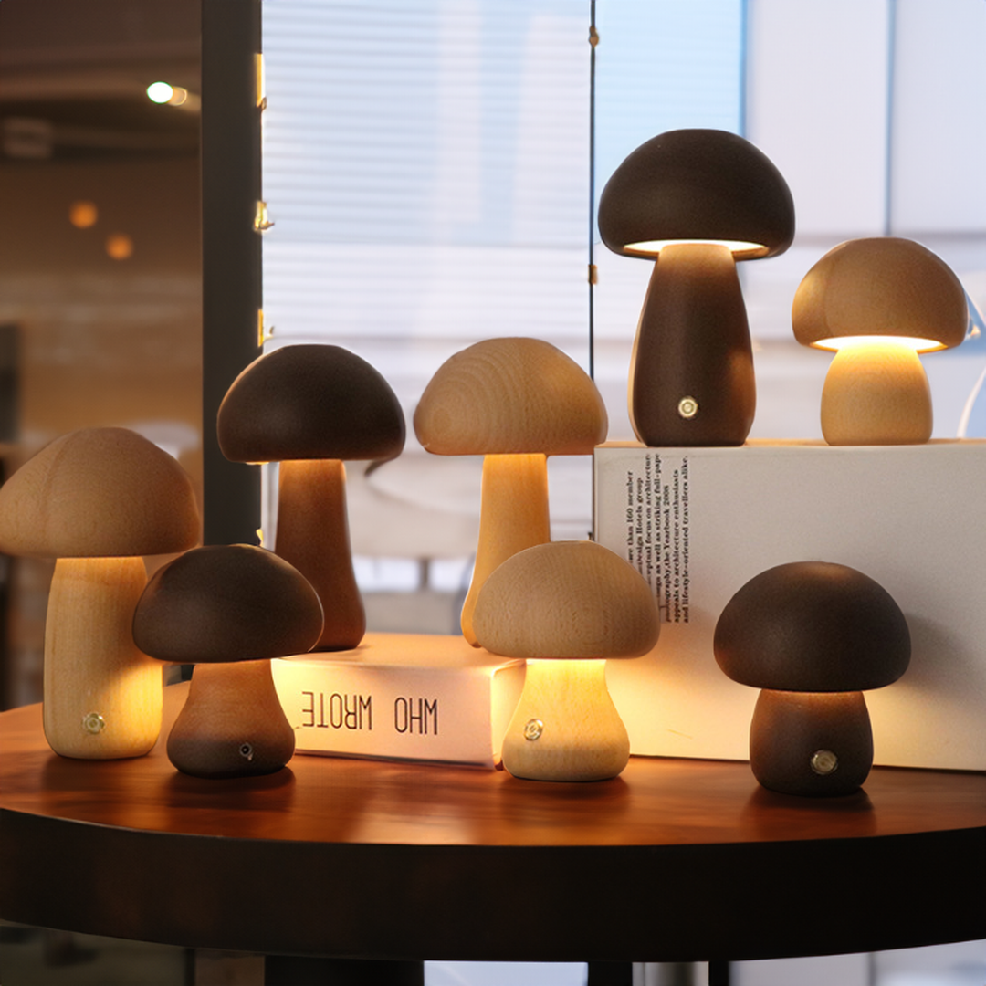 Lampe de Table LED en Bois avec Contrôle Tactile