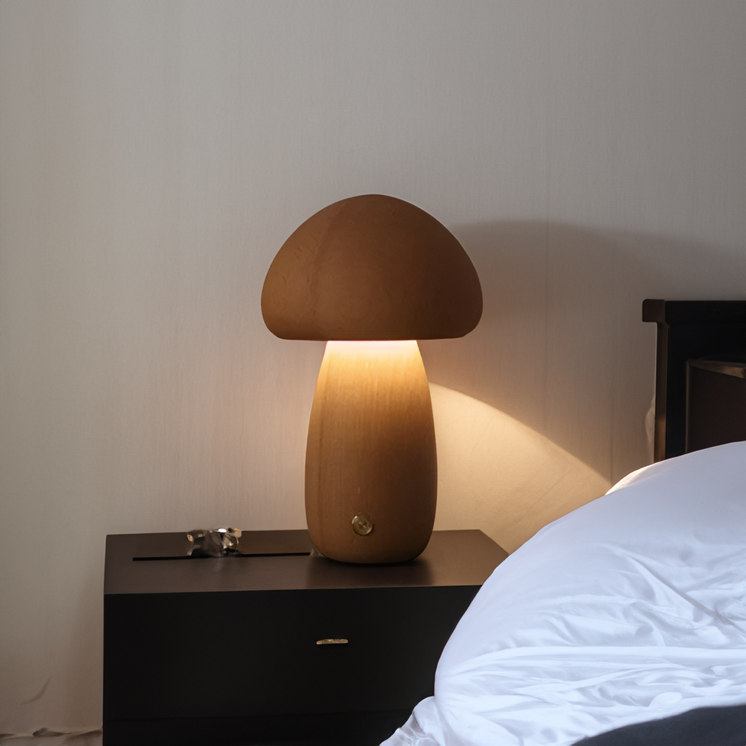 Lampe de Table LED en Bois avec Contrôle Tactile