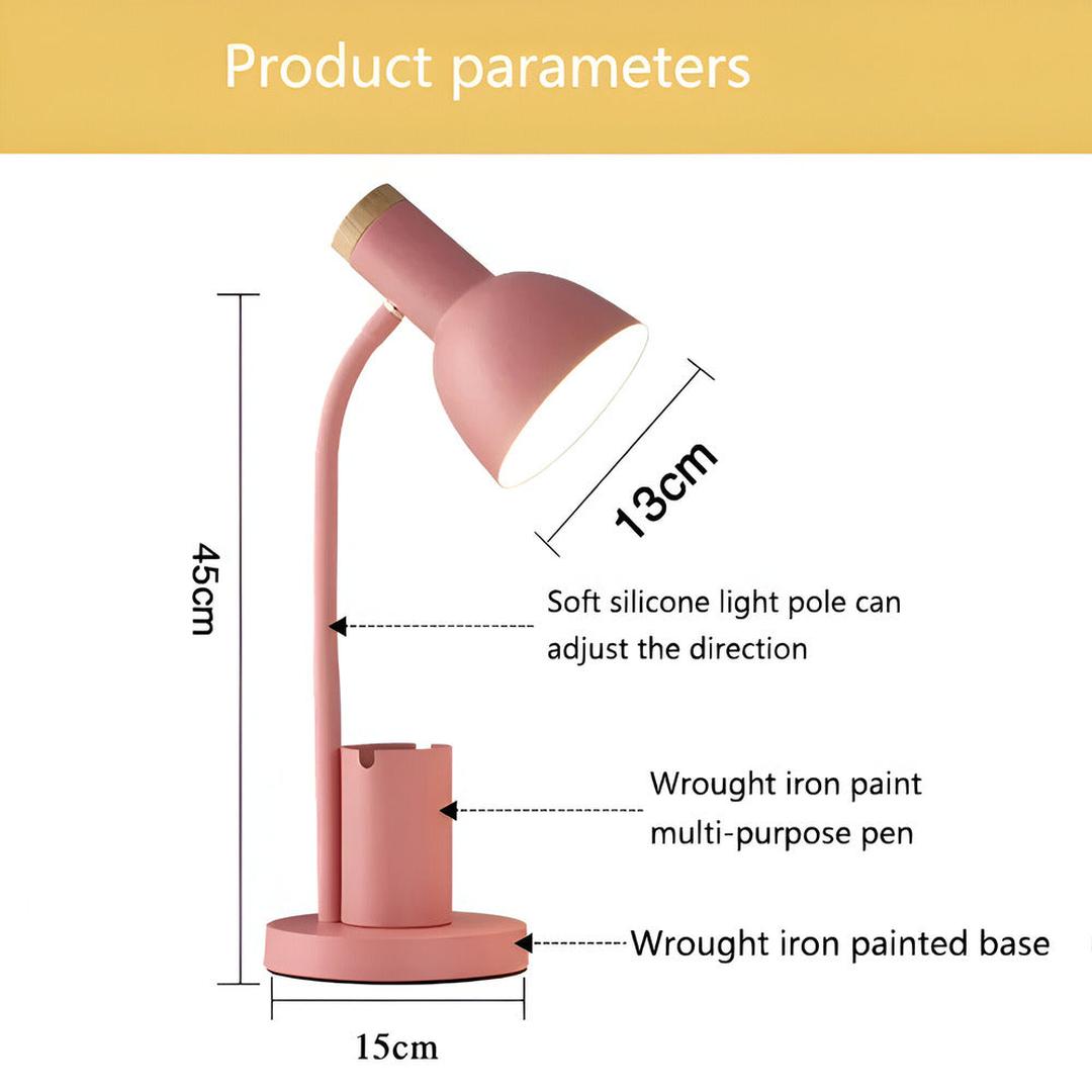 Lampe de Table LED Moderne au Style Nordique avec Support à Crayons Élégant