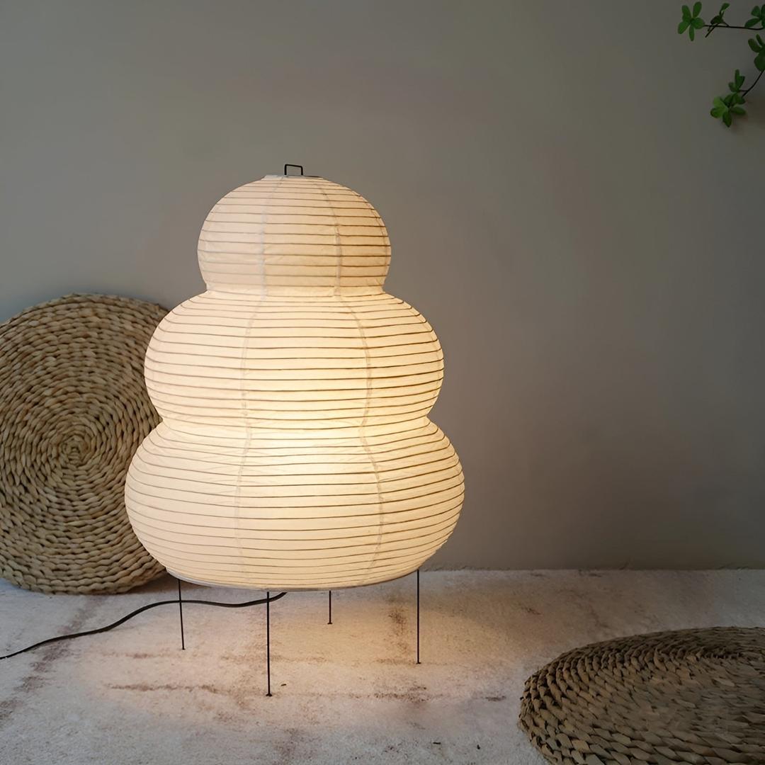 Lampe sur Pied en Papier au Design Japonais