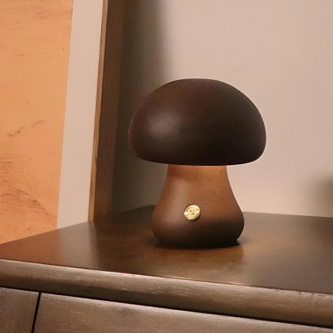 Lampe de Table LED en Bois avec Contrôle Tactile