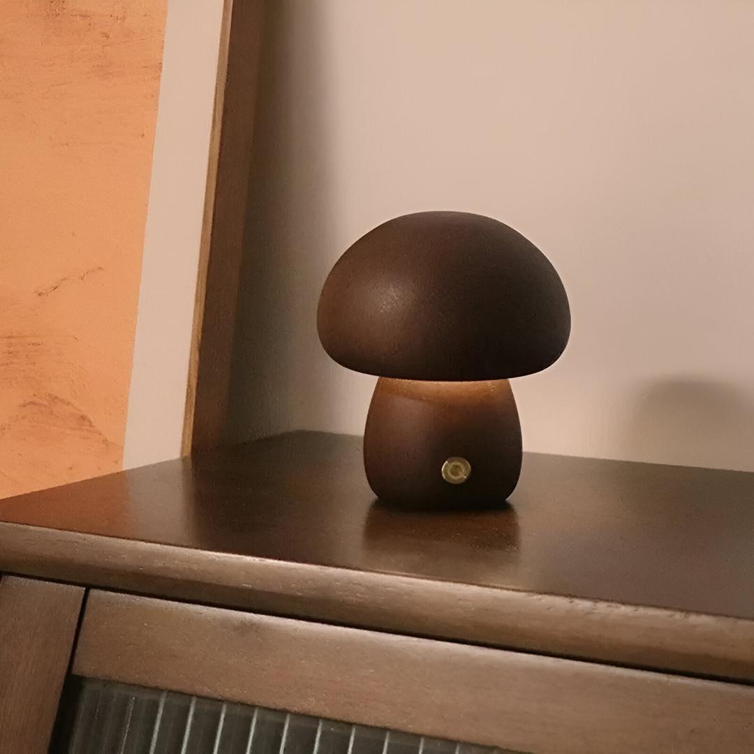 Lampe de Table LED en Bois avec Contrôle Tactile