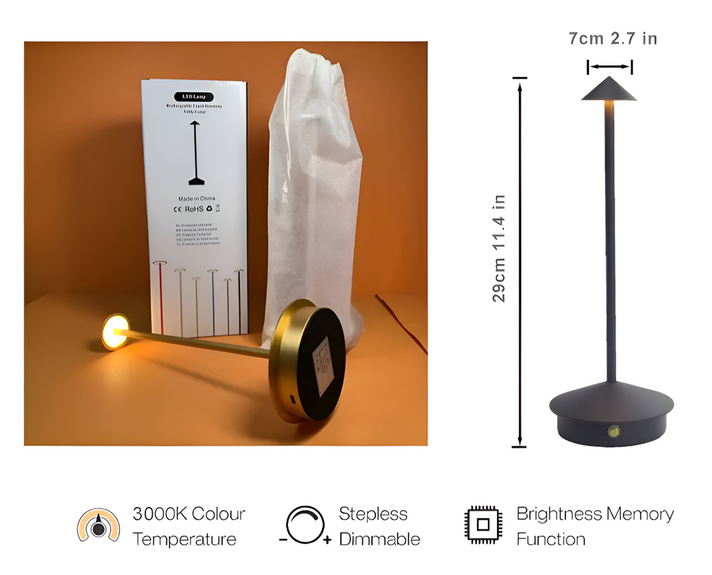 Table Lamp with Wireless LED Dimmer