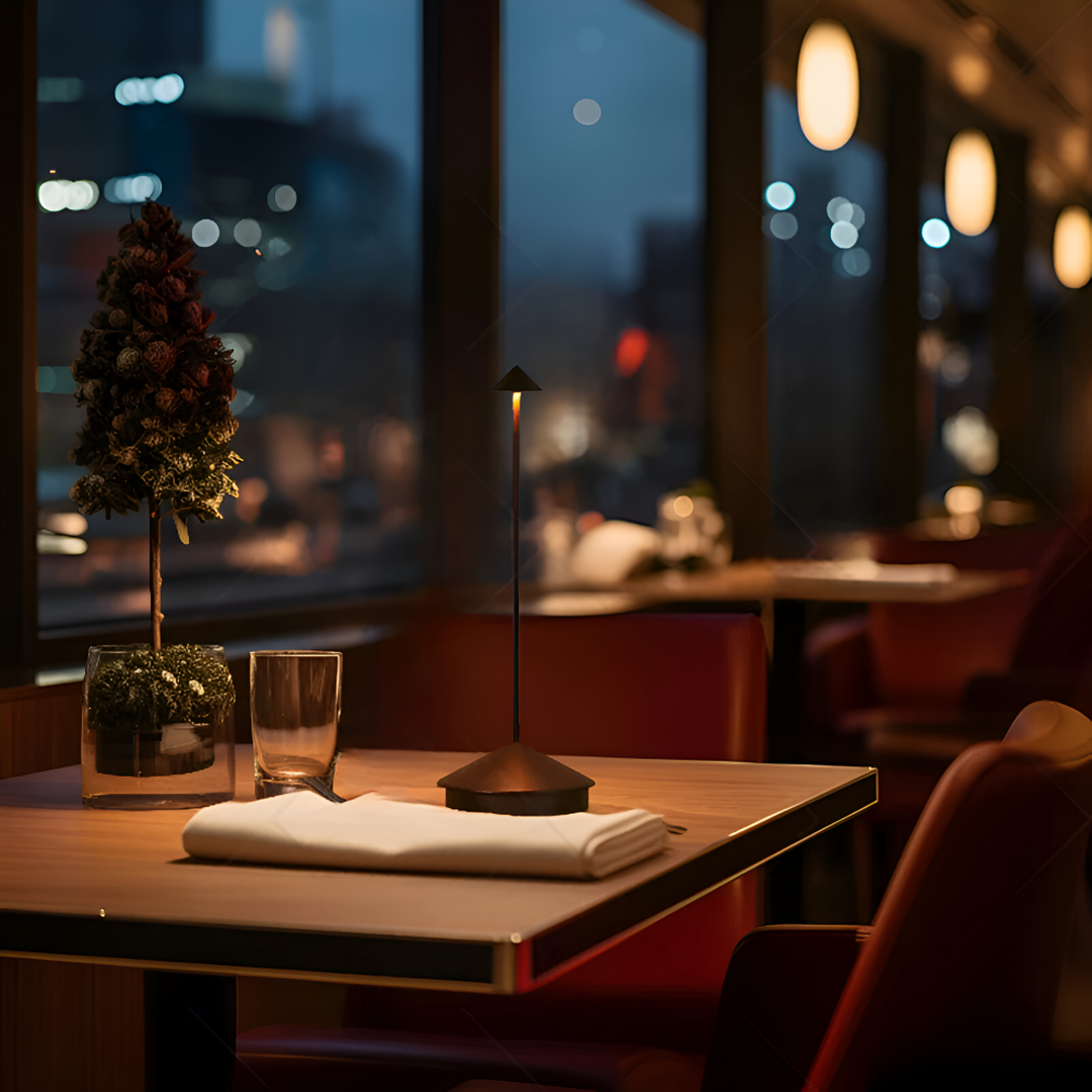 Table Lamp with Wireless LED Dimmer