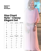 Zweiteiliges Damen-Ensemble für festliche Anlässe mit Pailletten, weitem Polyesterhose – Nyla