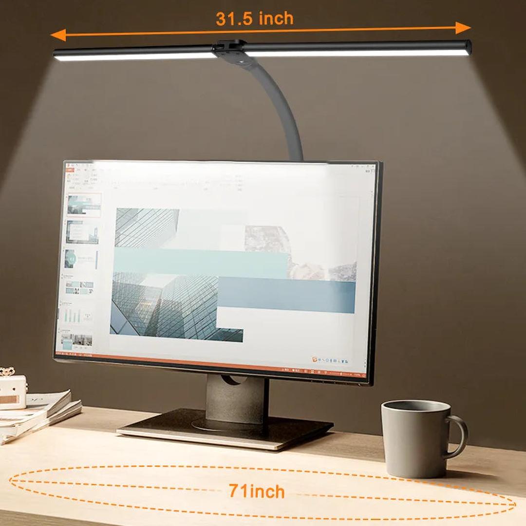 Lampe de Bureau LED Réglable à Double Tête
