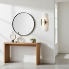 Längliche Wandleuchte aus natürlichem Alabaster, sanftes Licht, eleganter, zeitloser Luxus-Stil