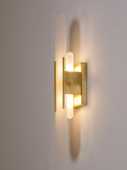 Längliche Wandleuchte aus natürlichem Alabaster, sanftes Licht, eleganter, zeitloser Luxus-Stil