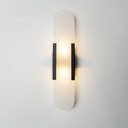 Längliche Wandleuchte aus natürlichem Alabaster, sanftes Licht, eleganter, zeitloser Luxus-Stil