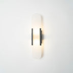 Längliche Wandleuchte aus natürlichem Alabaster, sanftes Licht, eleganter, zeitloser Luxus-Stil