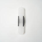 Längliche Wandleuchte aus natürlichem Alabaster, sanftes Licht, eleganter, zeitloser Luxus-Stil