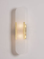 Längliche Wandleuchte aus natürlichem Alabaster, sanftes Licht, eleganter, zeitloser Luxus-Stil