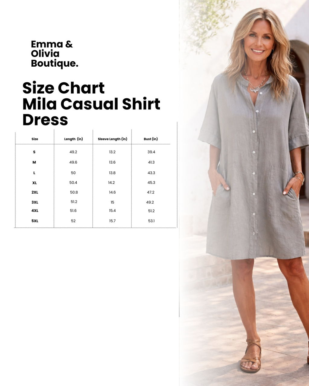 Robe Chemise Décontractée Manches Courtes Col Boutonné Ample Femme Casual Chic Quotidien Plage Été – Mila