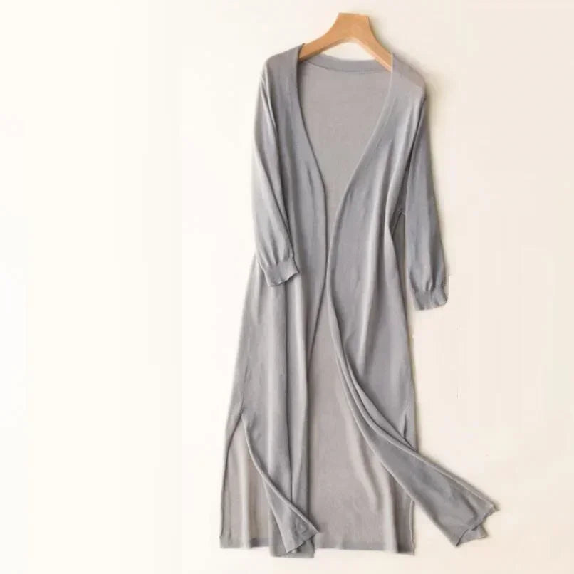 Cardigan largo abierto casual para mujer – Danielle