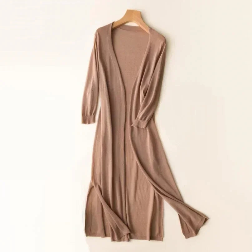 Cardigan lungo aperto casual per donne – Danielle