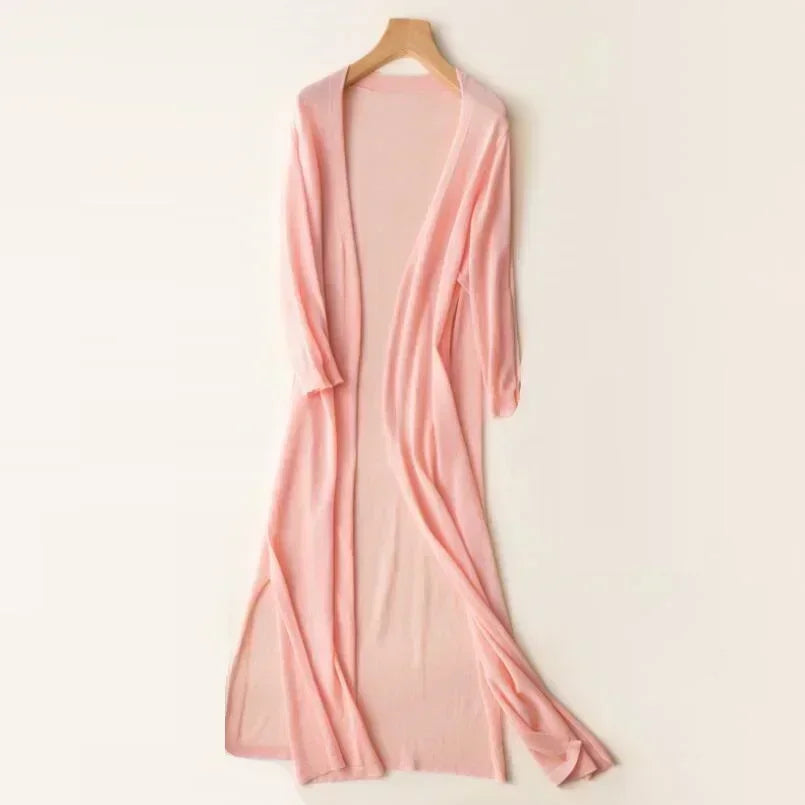 Cardigan largo abierto casual para mujer – Danielle