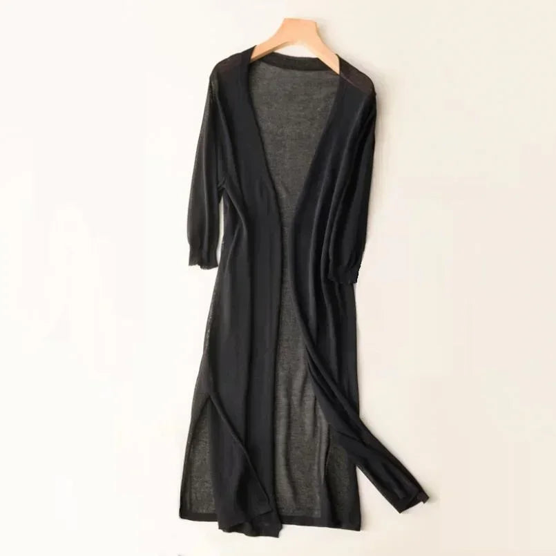 Cardigan largo abierto casual para mujer – Danielle