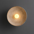 Japanische Wandlampe aus Harz und Glas mit Holzfinish